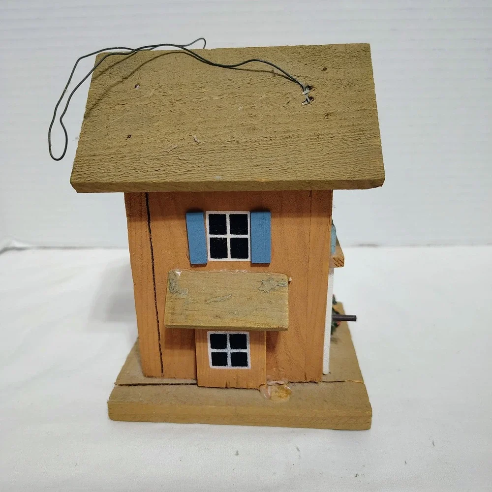 Decorative Rustic Birdhouse Welcome‎ Flowers Garden Decor Hanging Ornament